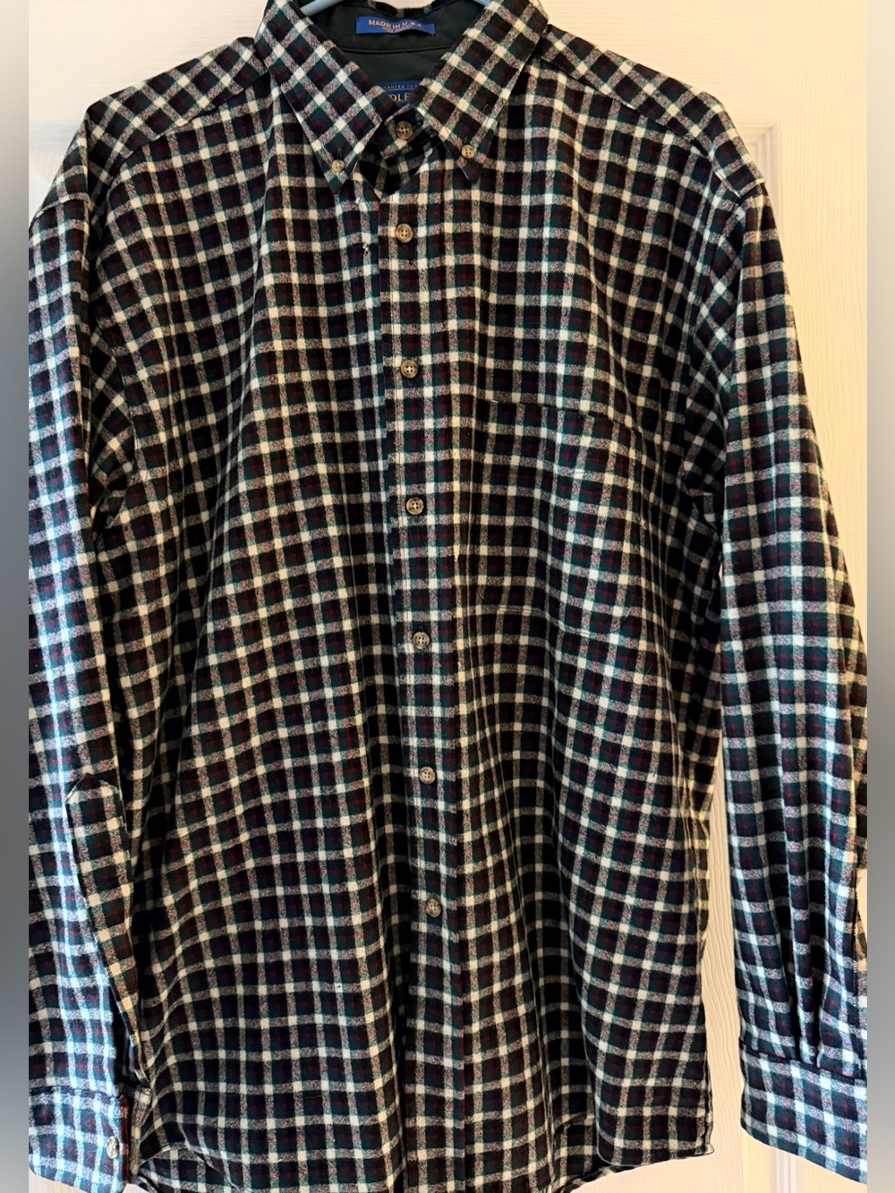 Vintage Pendleton 100% Pure Virgin Wool Made in USA Men’s L Long Sleeve Button